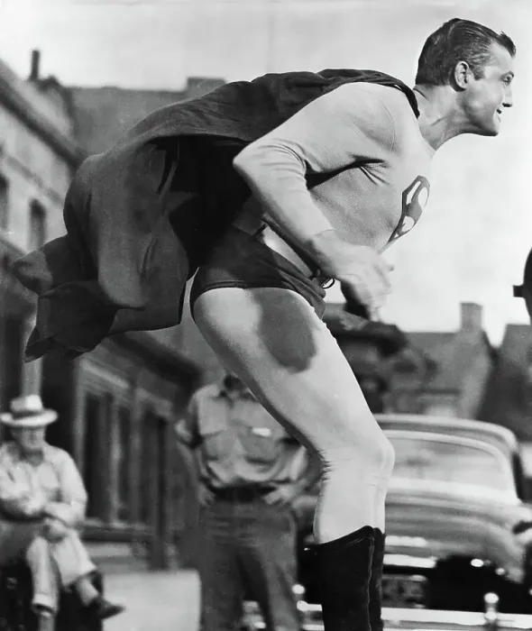 : George Reeves as Superman in The Adventures of Superman tv series : George Reeves as Superman in The Adventures of Superman tv series