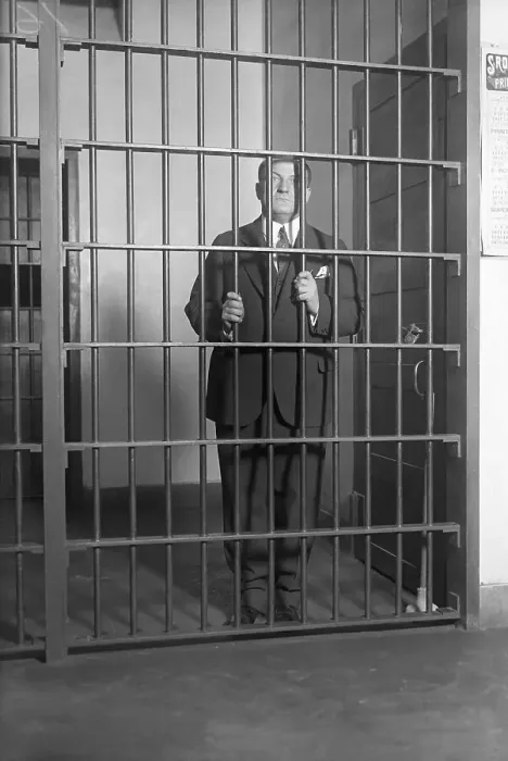 Framed Print : George Remus Looking Through Bars 1927 Framed Print : George Remus Looking Through Bars 1927