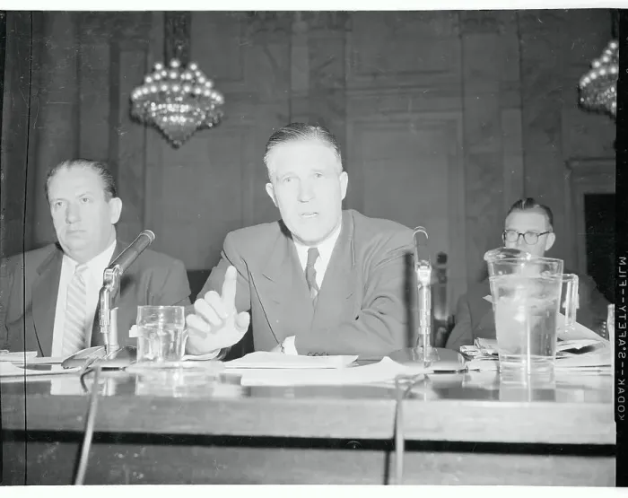 Framed Print : George Romney Speaking to Senate Commerce Subcommittee Framed Print : George Romney Speaking to Senate Commerce Subcommittee