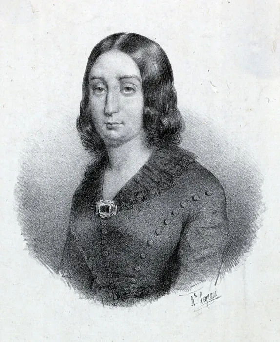 Framed Print : George Sand, Engraved Waist-Up Portrait Framed Print : George Sand, Engraved Waist-Up Portrait