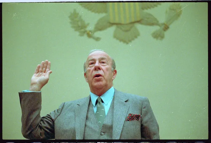 Framed Print : George Schultz Taking Oath