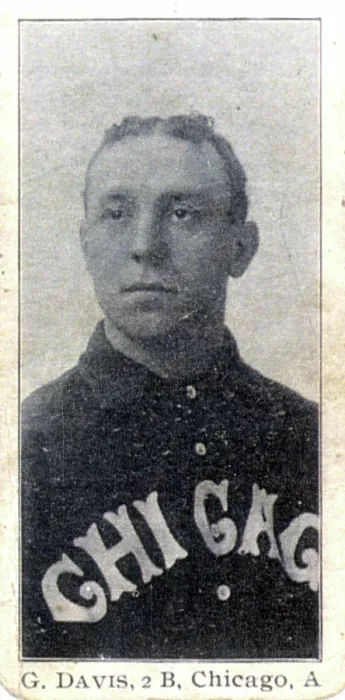 Framed Print : George Stacy Davis Baseball Card