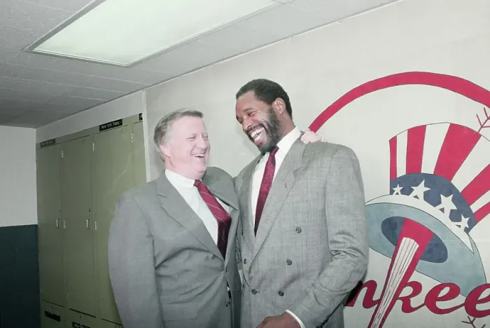 Framed Print : George Steinbrenner with Arm Around Dave Winfield Framed Print : George Steinbrenner with Arm Around Dave Winfield
