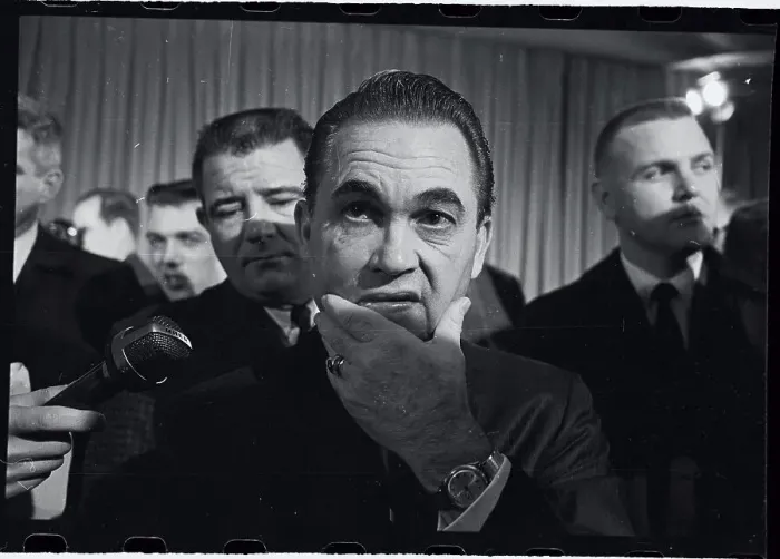 Framed Print : George Wallace Holding Chin in Thought Framed Print : George Wallace Holding Chin in Thought