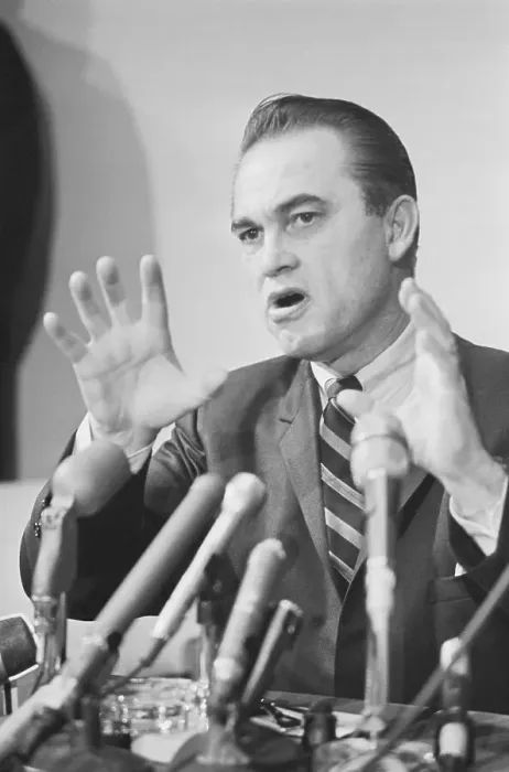 Framed Print : George Wallace Making Statement with Clenched Fist Framed Print : George Wallace Making Statement with Clenched Fist