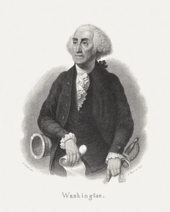 Framed Print : George Washington (1732-1799), first american president, steel engraving, published 1868 Framed Print : George Washington (1732-1799), first american president, steel engraving, published 1868
