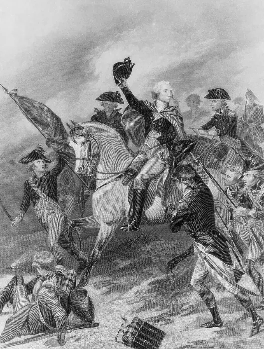 Framed Print : George Washington at the Battle of Princeton Framed Print : George Washington at the Battle of Princeton