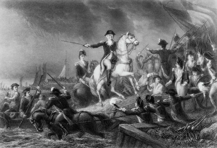 Framed Print : George Washington Directing Troops