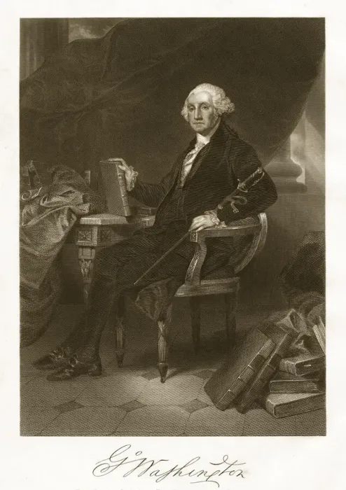 Framed Print : George Washington Engraving