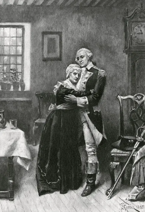 Framed Print : George Washington and His Mother Embracing