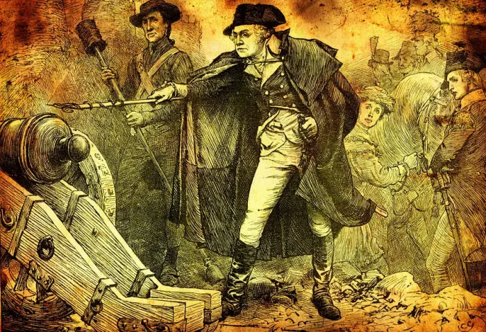 Framed Print : George Washington at the siege of Yorktown Framed Print : George Washington at the siege of Yorktown