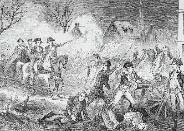 Framed Print : George Washington and Soldiers Attacking Hessians Framed Print : George Washington and Soldiers Attacking Hessians