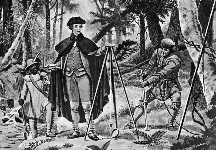 Framed Print : George Washington As A Surveyor Framed Print : George Washington As A Surveyor