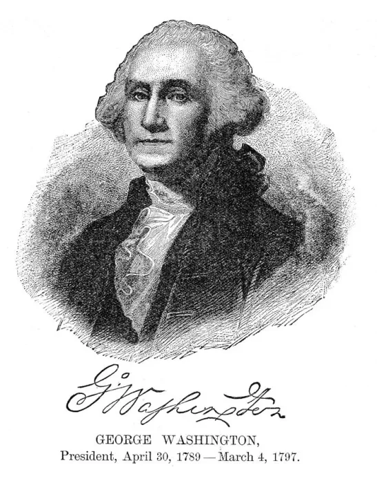 Framed Print : George Washington - USA President engraving with his signature 1888 Framed Print : George Washington - USA President engraving with his signature 1888