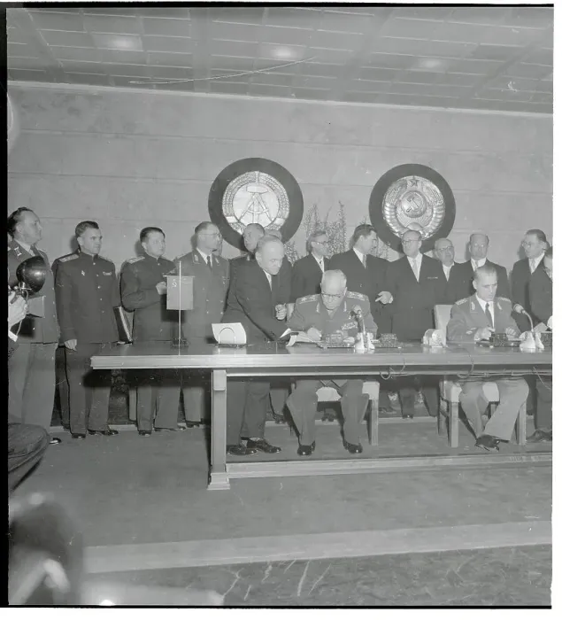 Framed Print : Georgi Zhukov and Willi Stoph Signing Treaties Framed Print : Georgi Zhukov and Willi Stoph Signing Treaties