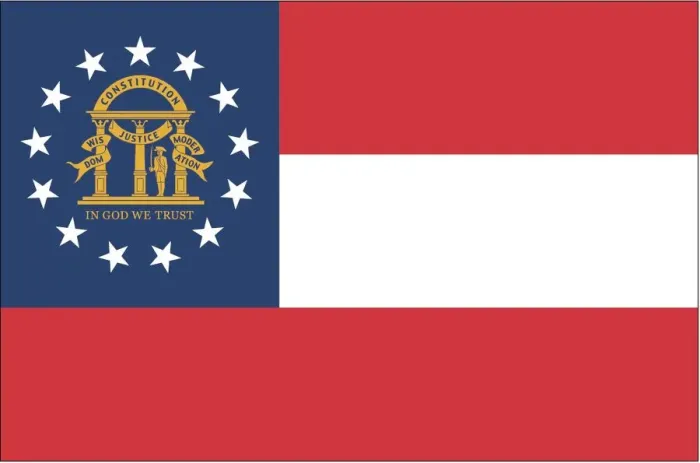 Framed Print : Georgia flag