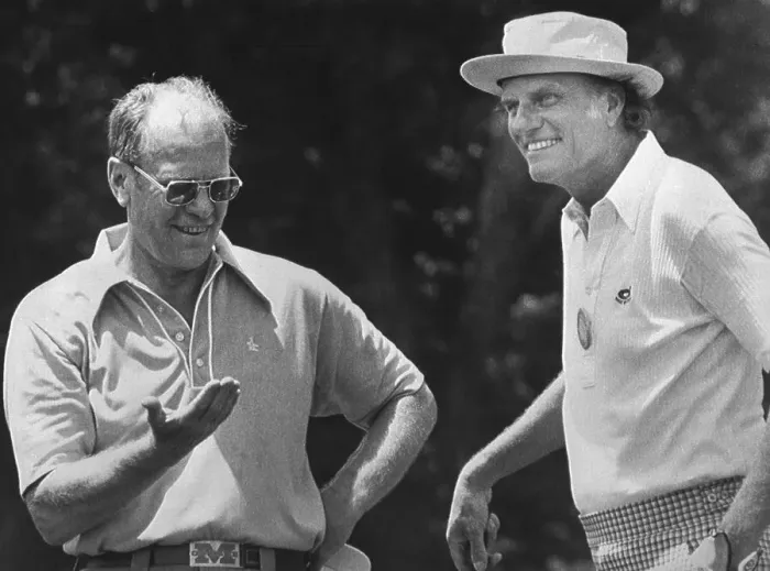 Framed Print : Gerald Ford and Billy Graham at Golf Course