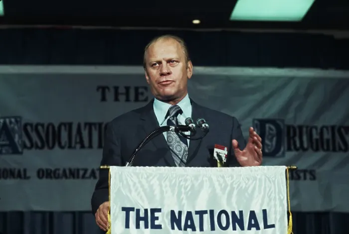 Framed Print : Gerald Ford Delivering Speech Framed Print : Gerald Ford Delivering Speech