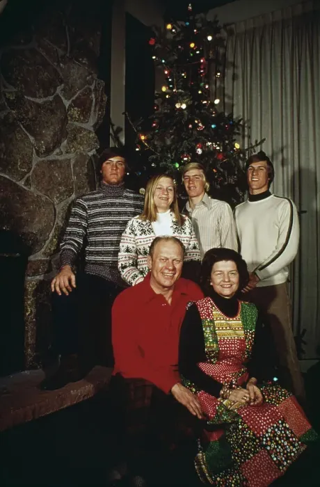 Framed Print : Gerald Ford And Family At Christmas Framed Print : Gerald Ford And Family At Christmas
