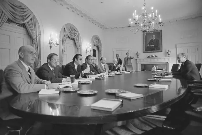 Framed Print : Gerald Ford Meeting with Economic Advisers Framed Print : Gerald Ford Meeting with Economic Advisers