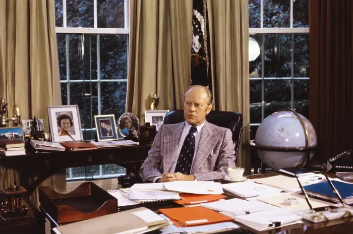 Framed Print : Gerald Ford in His Office Framed Print : Gerald Ford in His Office