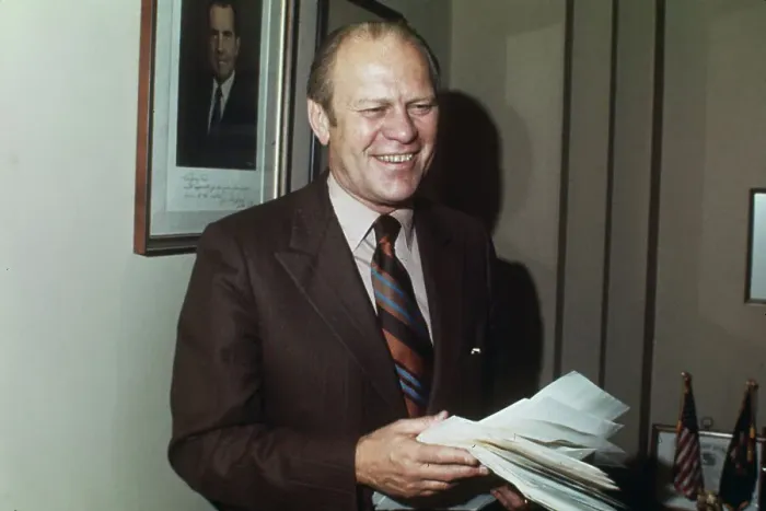 Framed Print : Gerald Ford In His Office Framed Print : Gerald Ford In His Office