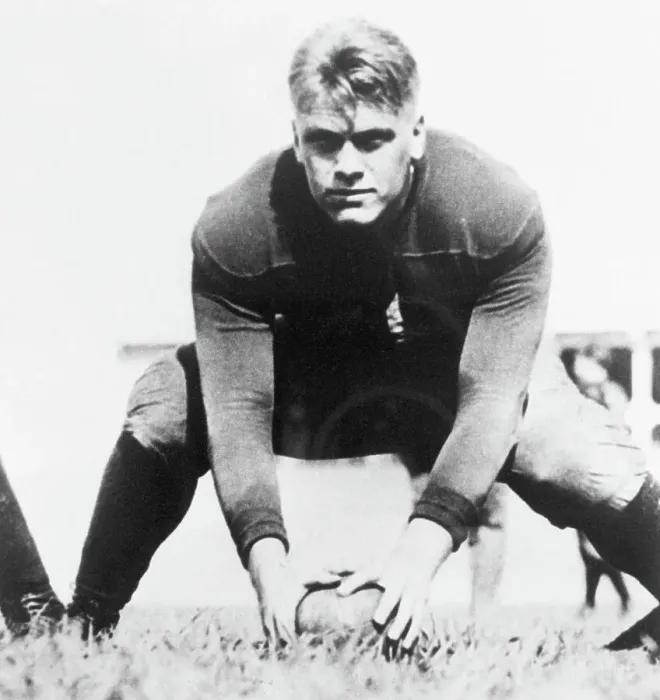 Framed Print : Gerald Ford Playing Michigan Center Framed Print : Gerald Ford Playing Michigan Center