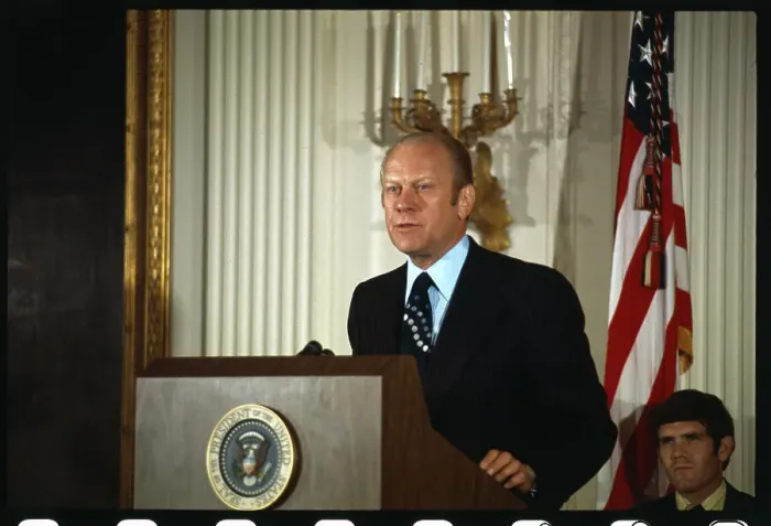 Framed Print : Gerald Ford at Podium Framed Print : Gerald Ford at Podium