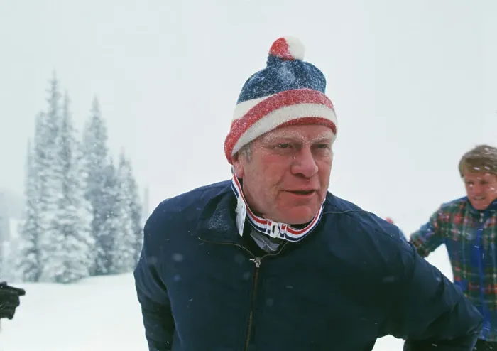 Framed Print : Gerald Ford At Ski Resort Framed Print : Gerald Ford At Ski Resort
