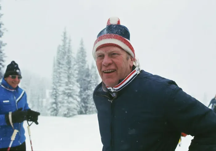 Framed Print : Gerald Ford At Ski Resort Framed Print : Gerald Ford At Ski Resort