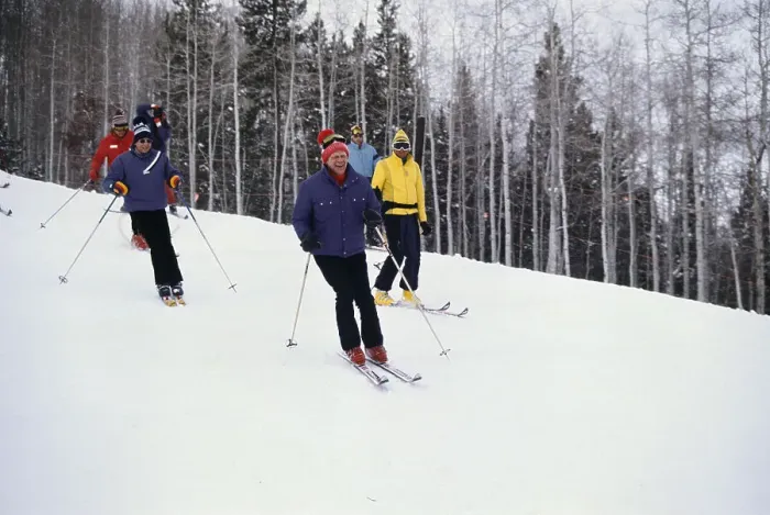 Framed Print : Gerald Ford in Skiing Form