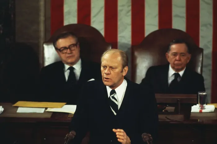 Framed Print : Gerald Ford Speaking Framed Print : Gerald Ford Speaking