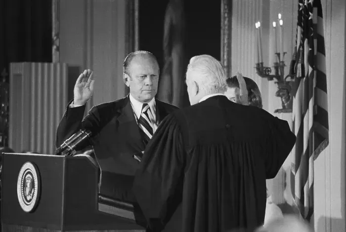 Framed Print : Gerald Ford is Sworn in as President Framed Print : Gerald Ford is Sworn in as President