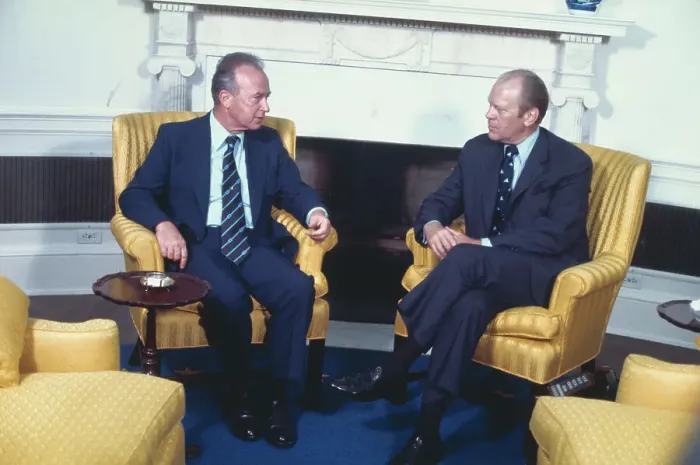 Framed Print : Gerald Ford and Yitzhak Rabin Framed Print : Gerald Ford and Yitzhak Rabin