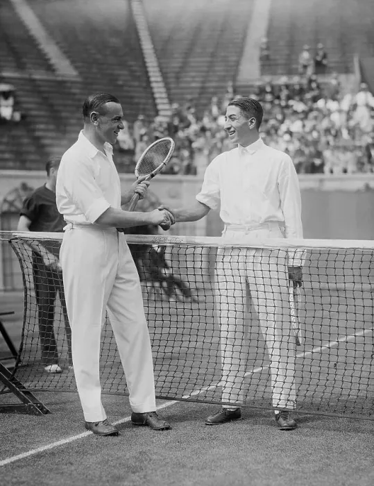 Framed Print : Gerald Patterson and Rene Lacoste Shaking Hands Framed Print : Gerald Patterson and Rene Lacoste Shaking Hands