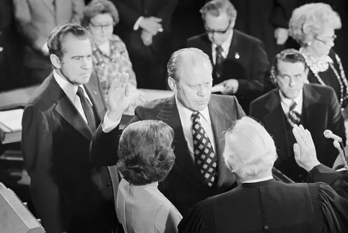 Framed Print : Gerald R. Ford Sworn in as Vice President Framed Print : Gerald R. Ford Sworn in as Vice President