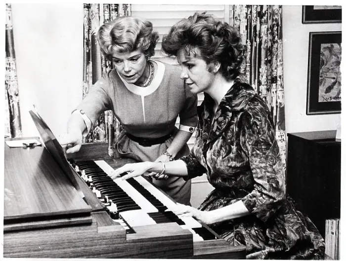 Framed Print : Geraldine Page Learns the Organ