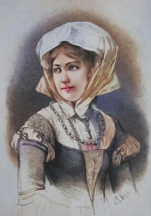 Framed Print : German burgher girl from the 16th century with headscarf and dress, elegant, Germany, around 1885, Historical, digitally restored reproduction from a 19th century original, German burgher girl from the 16th century with headscarf and dress Framed Print : German burgher girl from the 16th century with headscarf and dress, elegant, Germany, around 1885, Historical, digitally restored reproduction from a 19th century original, German burgher girl from the 16th century with headscarf and dress