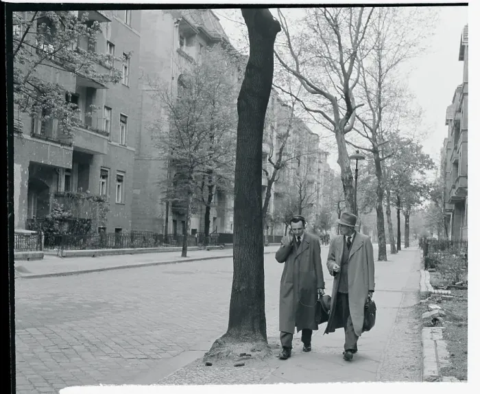 Framed Print : German Electricity Agents on the Street Framed Print : German Electricity Agents on the Street