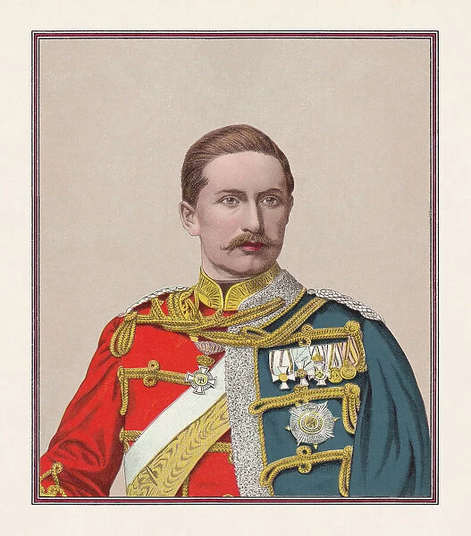 German Emperor Wilhelm II (1859-1941), chromolithograph, published in 1888