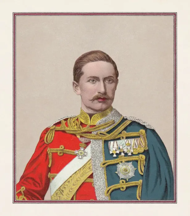 Framed Print : German Emperor Wilhelm II (1859-1941), chromolithograph, published in 1888 Framed Print : German Emperor Wilhelm II (1859-1941), chromolithograph, published in 1888