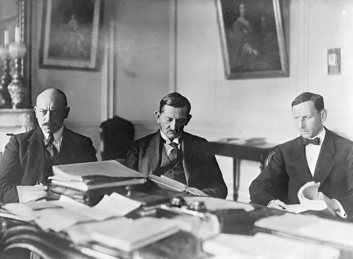 Framed Print : German Envoy Going Over Documents Framed Print : German Envoy Going Over Documents