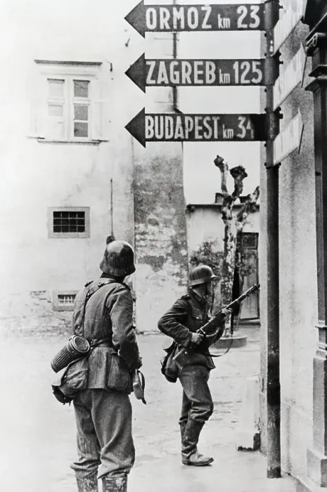 Framed Print : German Infantry in Yugoslav Town During World War II Framed Print : German Infantry in Yugoslav Town During World War II