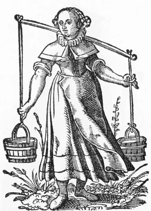 Framed Print : German Maid Servant