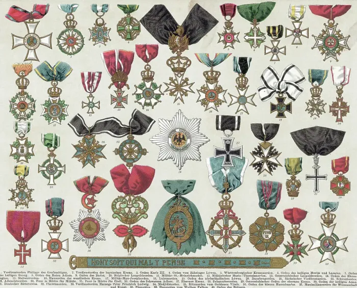 Framed Print : Forty German Medals Framed Print : Forty German Medals