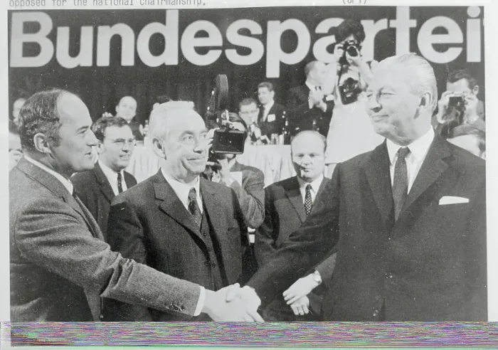 Framed Print : German Officials Joining Hands Framed Print : German Officials Joining Hands