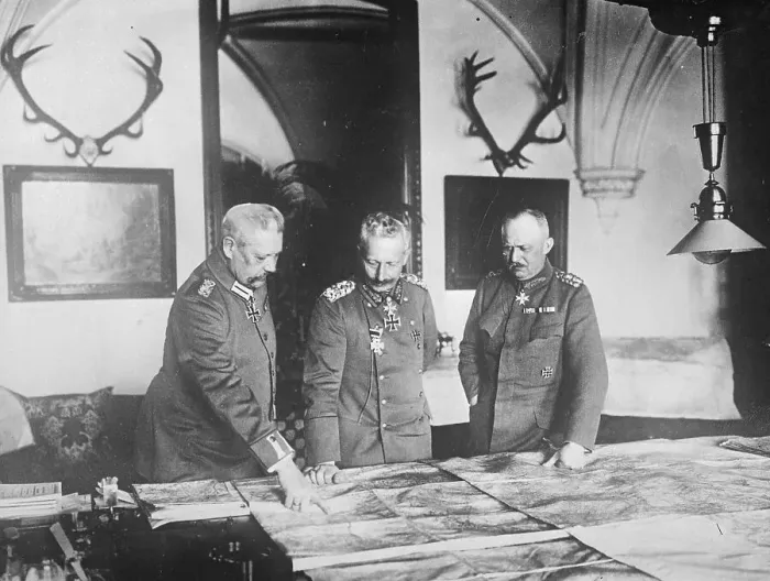 Framed Print : German Officials Looking at War Maps Framed Print : German Officials Looking at War Maps