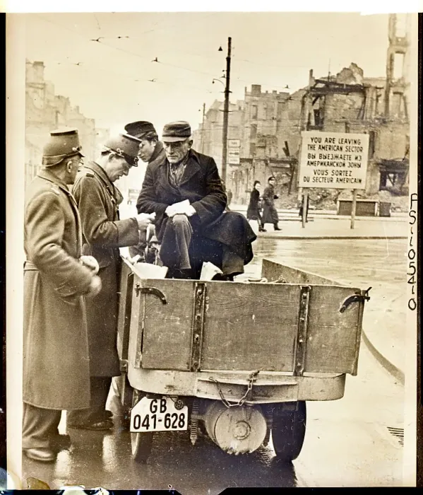 Framed Print : German Police Enforce Blockade at Border Framed Print : German Police Enforce Blockade at Border
