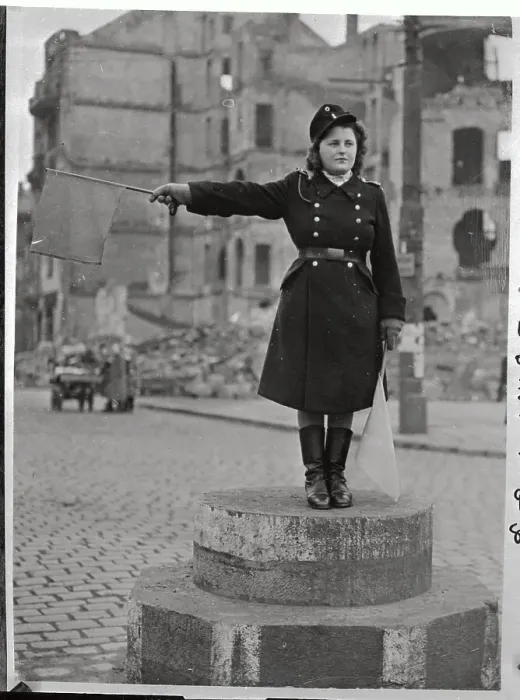 Framed Print : German Policewoman Framed Print : German Policewoman