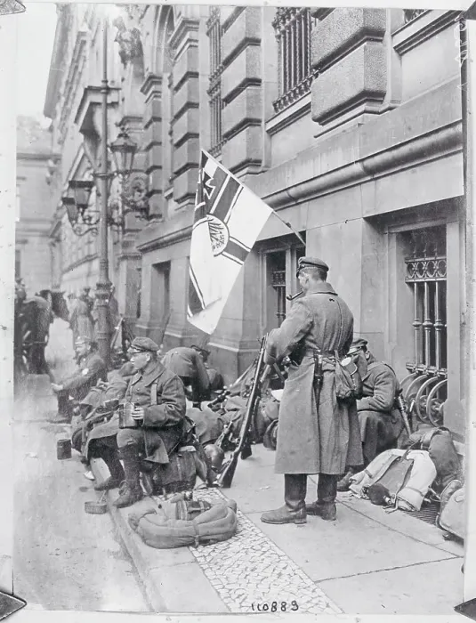 Framed Print : German Revolutionist Flag and Soldiers Framed Print : German Revolutionist Flag and Soldiers